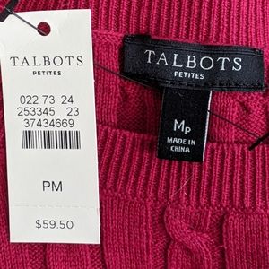 Talbots long sleeve pullover sweater. Med petite. NWT